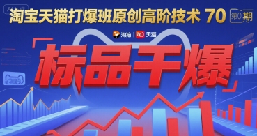 淘宝天猫打爆班原创高阶技术第70期：标品干爆网创项目-知识付费-在线课程-自媒体创业-网络副业-优利资源优利资源网