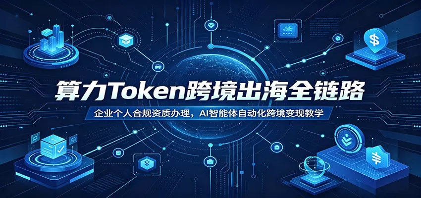 算力Token跨境出海全链路：企业个人合规资质办理，AI智能体自动化跨境变现教学网创项目-知识付费-在线课程-自媒体创业-网络副业-优利资源优利资源网
