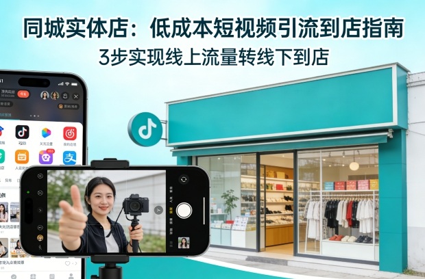同城实体店，如何低成本把客户从短视频带到线下门店网创项目-知识付费-在线课程-自媒体创业-网络副业-优利资源优利资源网