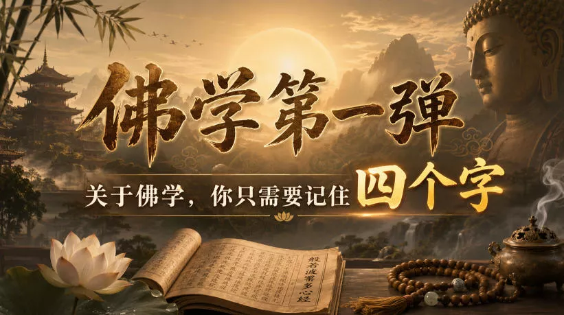 付费文章：佛学第一弹，关于佛学，你只需要记住四个字网创项目-知识付费-在线课程-自媒体创业-网络副业-优利资源优利资源网