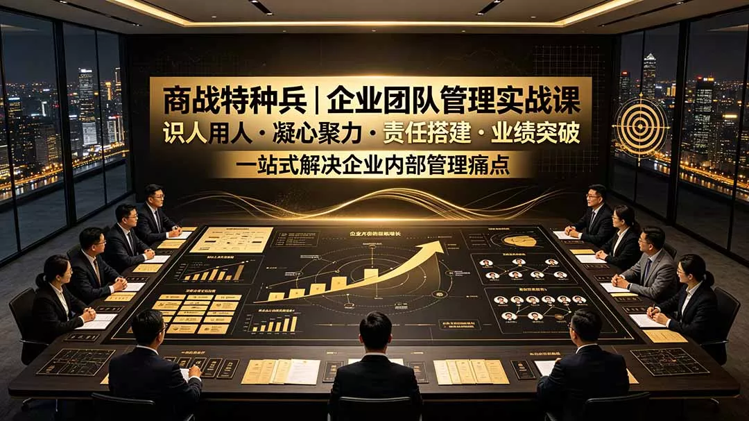 商战特种兵｜企业团队管理实战课：识人用人｜凝心聚力｜责任搭建｜业绩突破，一站式解决企业内部管理痛点网创项目-知识付费-在线课程-自媒体创业-网络副业-优利资源优利资源网