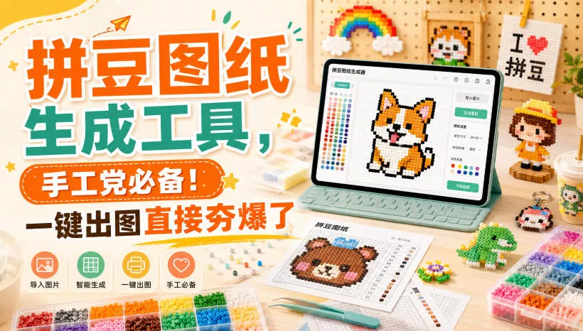 拼豆图纸生成工具,手工党必备!一键出图直接夯爆了 拼豆图纸生成工具,手工党必备!一键出图直接夯爆了