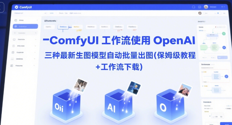 ComfyUI 工作流使用 OpenAI 三种最新生图模型自动批量出图(保姆级教程+工作流下载)网创项目-知识付费-在线课程-自媒体创业-网络副业-优利资源优利资源网