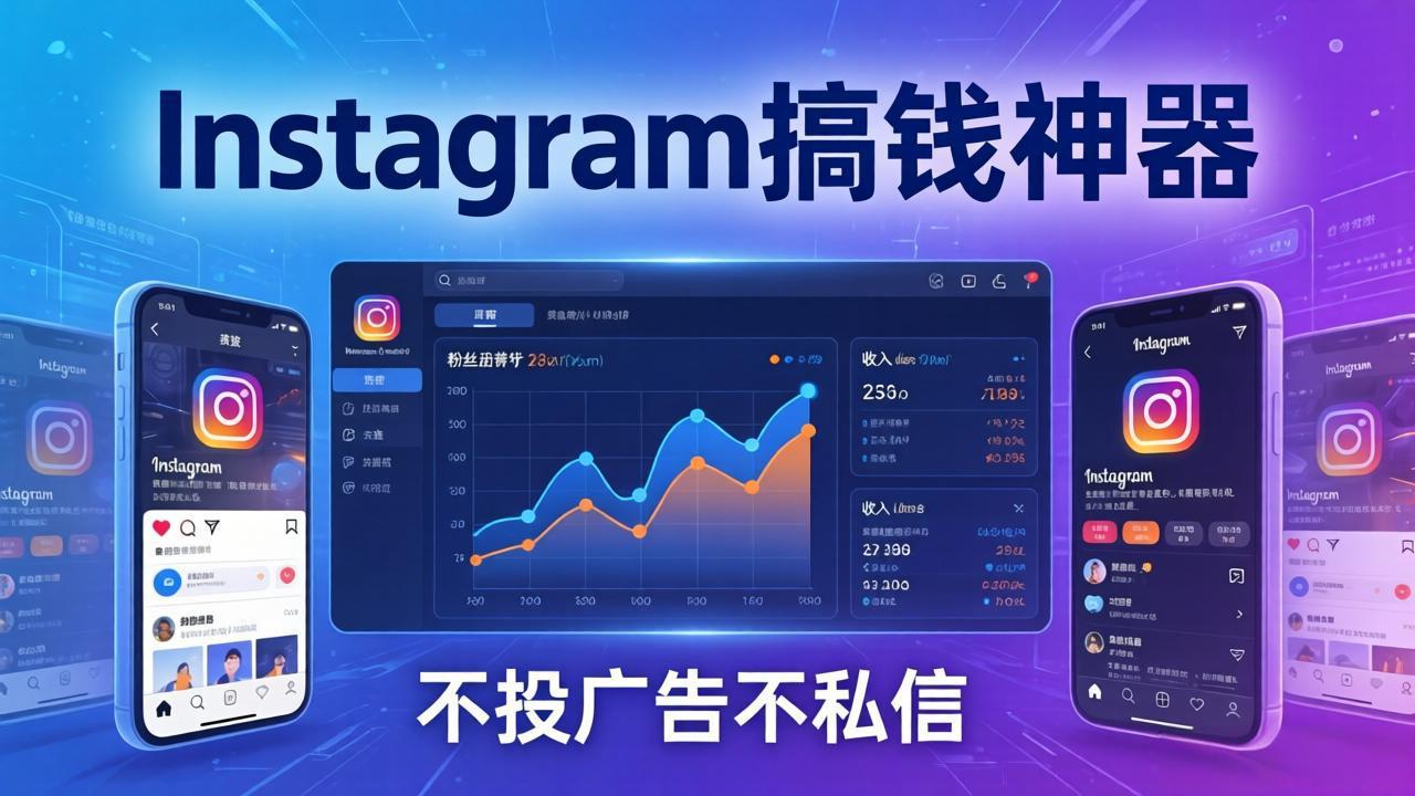 Instagram搞钱神器：月涨6万粉+月入5万刀，不投广告不私信，靠算法+低价产品网创项目-知识付费-在线课程-自媒体创业-网络副业-优利资源优利资源网