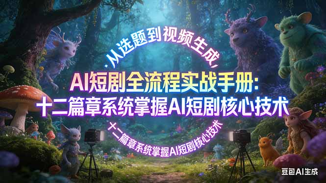 AI 短剧全流程实战手册：从选题到视频生成，十二篇章系统掌握 AI 短剧核心技术网创项目-知识付费-在线课程-自媒体创业-网络副业-优利资源优利资源网