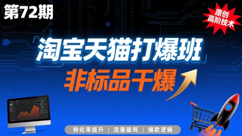 淘宝天猫打爆班原创高阶技术第72期，非标品干爆网创项目-知识付费-在线课程-自媒体创业-网络副业-优利资源优利资源网