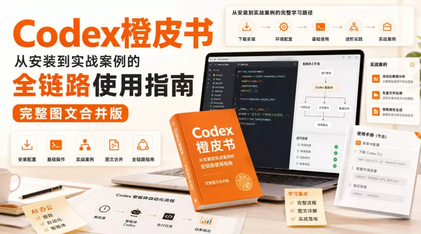 Codex橙皮书，从安装到实战案例的全链路使用指南，完整图文合并版网创项目-知识付费-在线课程-自媒体创业-网络副业-优利资源优利资源网