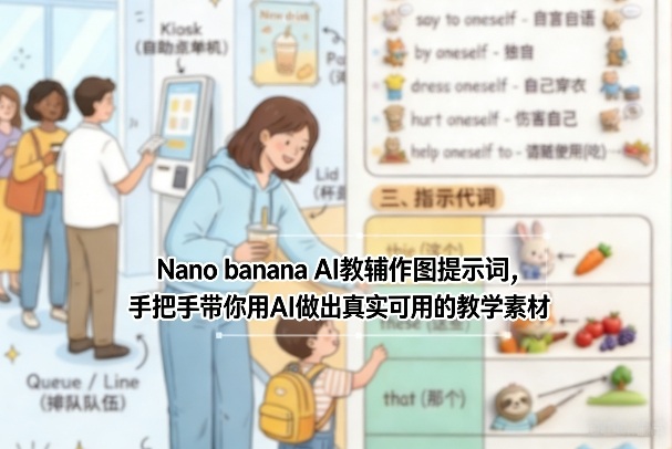 Nano banana AI教辅作图提示词，手把手带你用AI做出真实可用的教学素材网创项目-知识付费-在线课程-自媒体创业-网络副业-优利资源优利资源网