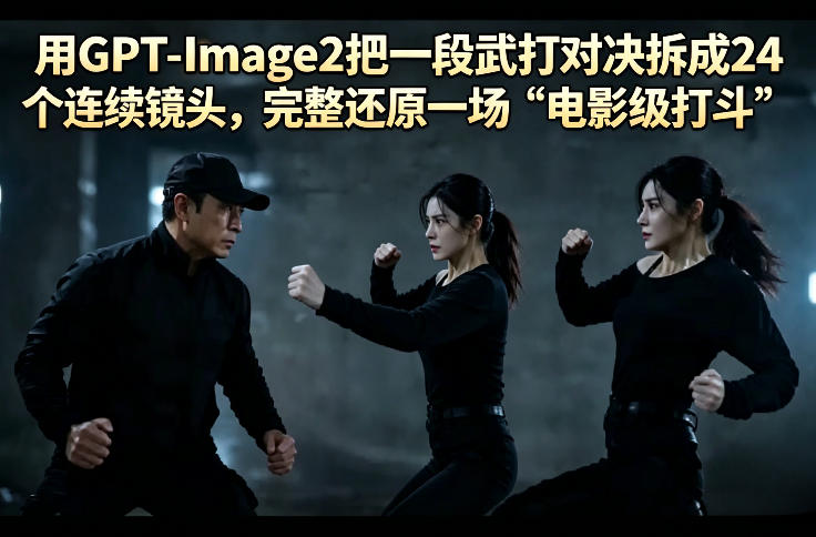 用GPT-Image2把一段武打对决拆成24个连续镜头，完整还原一场“电影级打斗”网创项目-知识付费-在线课程-自媒体创业-网络副业-优利资源优利资源网