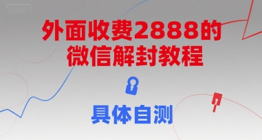 （15301期）外面收费2888的微信解封教程，具体自测网创项目-知识付费-在线课程-自媒体创业-网络副业-优利资源优利资源网