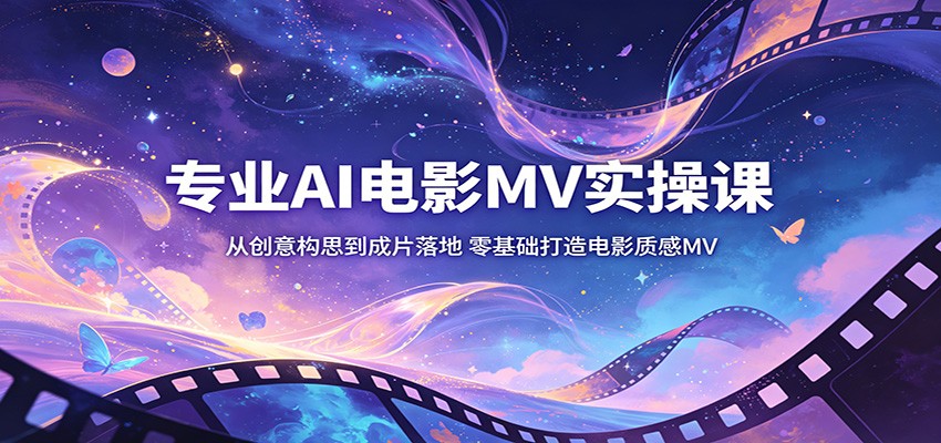 专业AI电影MV实操课：从创意构思到成片落地，零基础打造电影质感MV网创项目-知识付费-在线课程-自媒体创业-网络副业-优利资源优利资源网