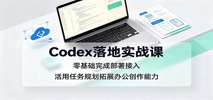Codex落地实战课：零基础完成部署接入，活用任务规划拓展办公创作能力网创项目-知识付费-在线课程-自媒体创业-网络副业-优利资源优利资源网