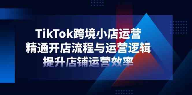 TikTok跨境小店运营，精通开店流程与运营逻辑，提升店铺运营效率网创项目-知识付费-在线课程-自媒体创业-网络副业-优利资源优利资源网