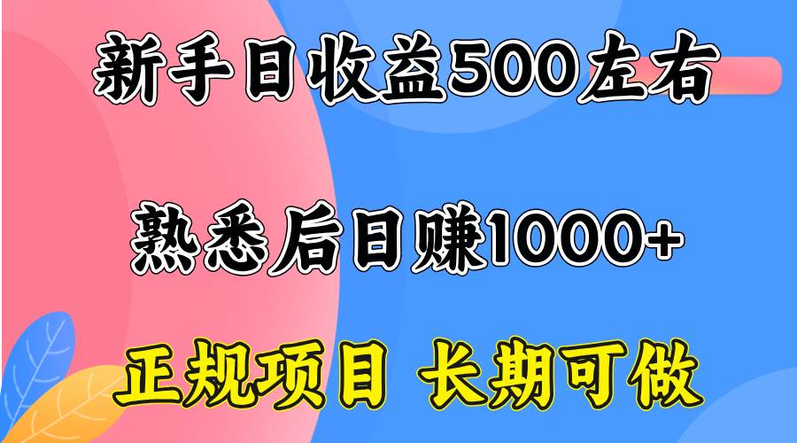 （15978期）一台电脑，前期日收益300-500，熟练后日入1000左右网创项目-知识付费-在线课程-自媒体创业-网络副业-优利资源优利资源网