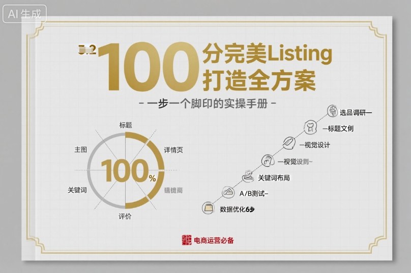100分完美Listing打造全方案，想要完美listing必须是需要一步一个脚印的网创项目-知识付费-在线课程-自媒体创业-网络副业-优利资源优利资源网