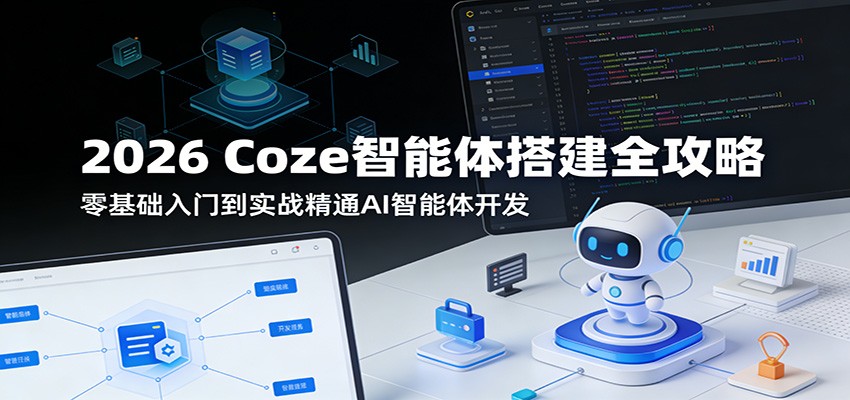 2026 Coze智能体搭建全攻略：零基础入门到实战精通AI智能体开发网创项目-知识付费-在线课程-自媒体创业-网络副业-优利资源优利资源网