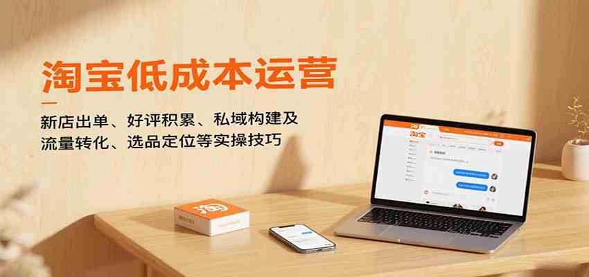 淘宝低成本运营，新店出单、好评积累、私域构建及流量转化、选品定位等实操技巧网创项目-知识付费-在线课程-自媒体创业-网络副业-优利资源优利资源网
