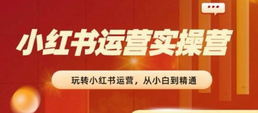 2024小红书运营实操营，从入门到精通，完成从0~1~100网创项目-知识付费-在线课程-自媒体创业-网络副业-优利资源优利资源网