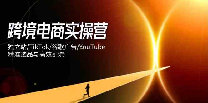 跨境电商实操营：独立站/TikTok/谷歌广告/YouTube，精准选品与高效引流网创项目-知识付费-在线课程-自媒体创业-网络副业-优利资源优利资源网