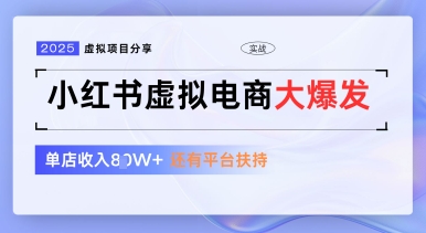 小红书虚拟电商项目，平台大力免费流量扶持，低门槛1拖3玩法网创项目-知识付费-在线课程-自媒体创业-网络副业-优利资源优利资源网