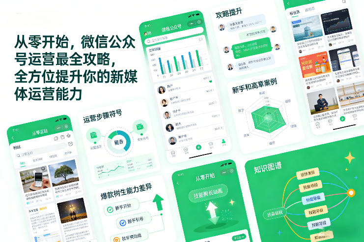 从零开始，微信公众号运营最全攻略，全方位提升你的新媒体运营能力网创项目-知识付费-在线课程-自媒体创业-网络副业-优利资源优利资源网