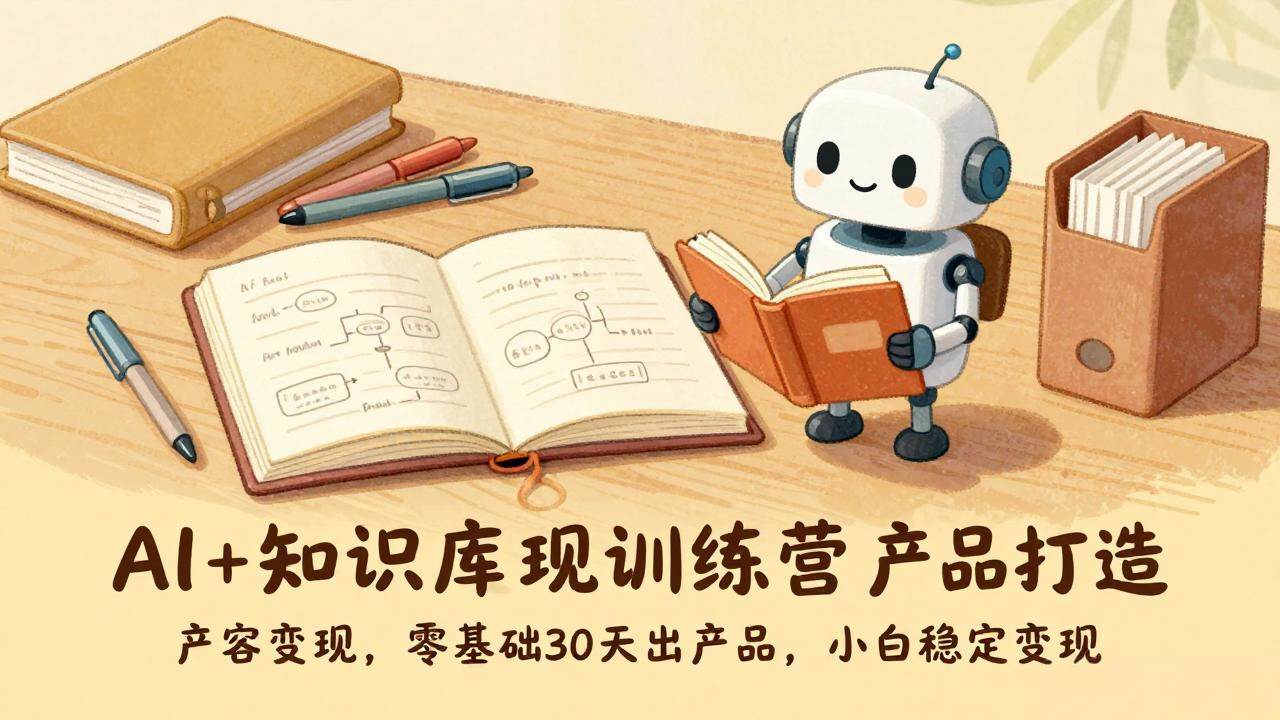 （17323期）AI+知识库变现训练营，产品打造、内容创作、全平台变现，零基础30天出产品，小白稳定变现网创项目-知识付费-在线课程-自媒体创业-网络副业-优利资源优利资源网