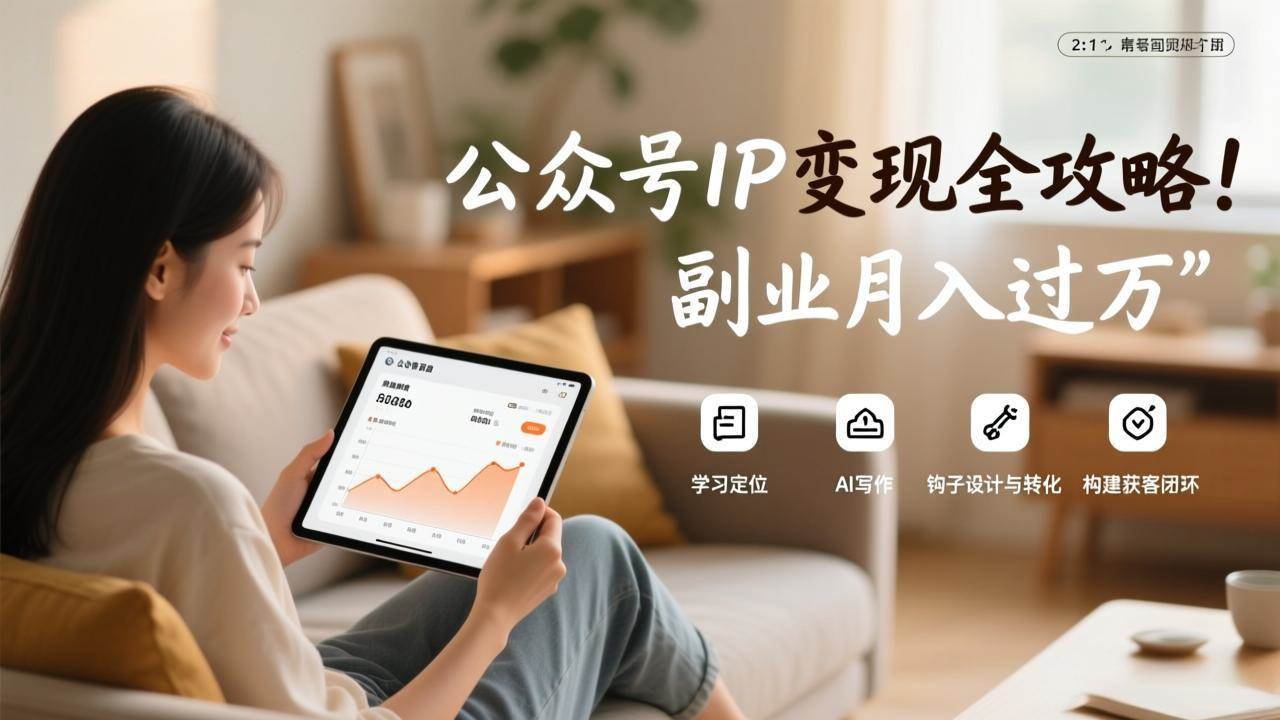 （17275期）公众号IP变现全攻略，学习定位、AI写作、钩子设计与转化，构建获客闭环，副业月入过万网创项目-知识付费-在线课程-自媒体创业-网络副业-优利资源优利资源网