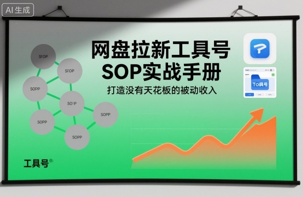 网盘拉新工具号SOP实战手册，打造没有天花板的被动收入网创项目-知识付费-在线课程-自媒体创业-网络副业-优利资源优利资源网