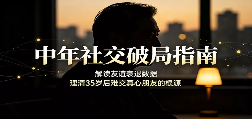 中年社交破局指南:解读友谊衰退数据,理清35岁后难交真心朋友的根源网创项目-知识付费-在线课程-自媒体创业-网络副业-优利资源优利资源网