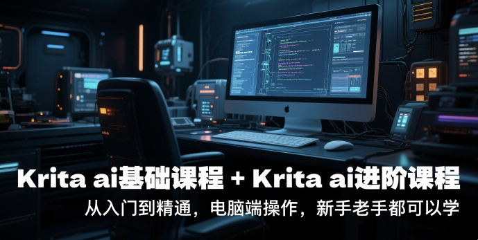 krita ai基础课程+Krita ai进阶课程，从入门到精通，电脑端操作，新手老手都可以学网创项目-知识付费-在线课程-自媒体创业-网络副业-优利资源优利资源网