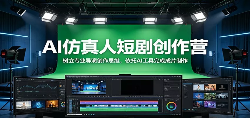AI仿真人短剧创作营：树立专业导演创作思维，依托AI工具完成成片制作网创项目-知识付费-在线课程-自媒体创业-网络副业-优利资源优利资源网