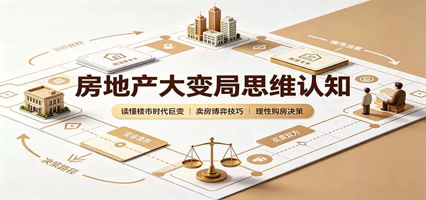 房地产大变局思维认知：读懂楼市时代巨变，卖房博弈技巧，理性购房决策网创项目-知识付费-在线课程-自媒体创业-网络副业-优利资源优利资源网
