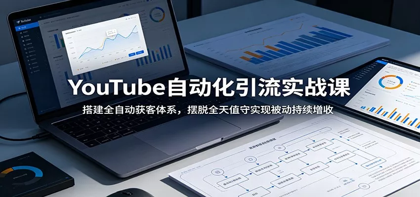 YouTube自动化引流实战课：搭建全自动获客体系，摆脱全天值守实现被动持续增收网创项目-知识付费-在线课程-自媒体创业-网络副业-优利资源优利资源网