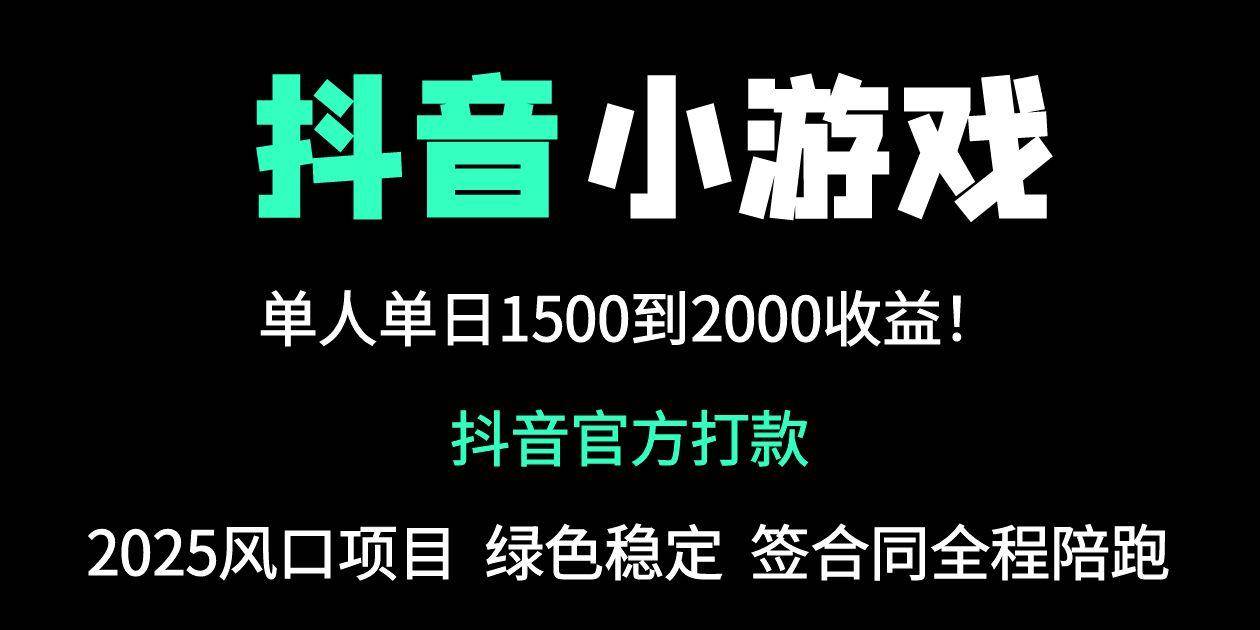 （14527期）抖音官方小游戏2025全网最新玩法，暴利赚钱项目，单机日入2000+，绝不…网创项目-知识付费-在线课程-自媒体创业-网络副业-优利资源优利资源网