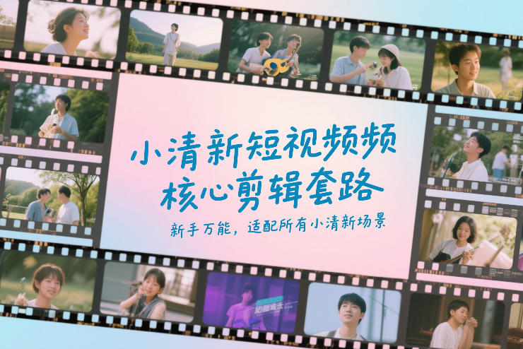 小清新短视频核心剪辑套路，新手万能，适配所有小清新场景网创项目-知识付费-在线课程-自媒体创业-网络副业-优利资源优利资源网