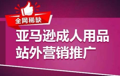 全网稀缺！亚马逊成人用品站外营销推广，教你引爆站外流量，开启爆单模式网创项目-知识付费-在线课程-自媒体创业-网络副业-优利资源优利资源网