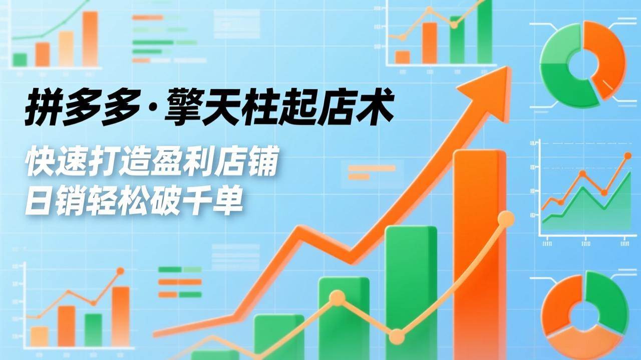 （17312期）拼多多·擎天柱起店术，爆流布局、利润起飞、不断流，快速打造盈利店铺，日销破千单（更新）网创项目-知识付费-在线课程-自媒体创业-网络副业-优利资源优利资源网