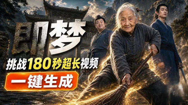 即梦挑战180秒超长视频！一键生成3分钟电影？完整制作流程详细分享！网创项目-知识付费-在线课程-自媒体创业-网络副业-优利资源优利资源网