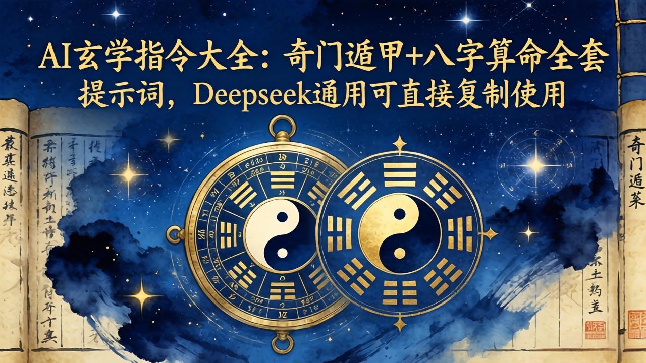 AI玄学指令大全：奇门遁甲+八字算命全套提示词，Deepseek通用可直接复制使用网创项目-知识付费-在线课程-自媒体创业-网络副业-优利资源优利资源网