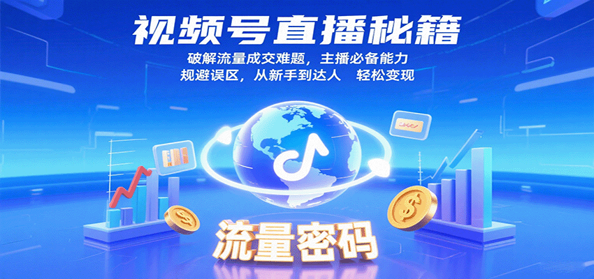 视频号直播秘籍，破解流量成交难题，主播必备能力，规避误区，从新手到达人轻松变现网创项目-知识付费-在线课程-自媒体创业-网络副业-优利资源优利资源网