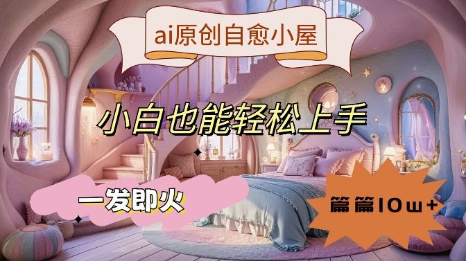 ai原创治愈小屋，小白也能轻松上手，一发即火，篇篇10w+【揭秘】网创项目-知识付费-在线课程-自媒体创业-网络副业-优利资源优利资源网