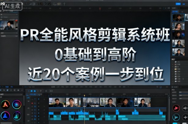 PR全能风格剪辑系统班，0基础到高阶，近20个案例一步到位网创项目-知识付费-在线课程-自媒体创业-网络副业-优利资源优利资源网