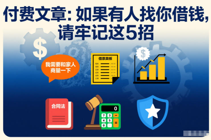 付费文章：如果有人找你借钱，请牢记这5招网创项目-知识付费-在线课程-自媒体创业-网络副业-优利资源优利资源网