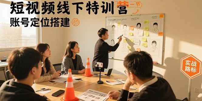 （15707期）短视频线下特训营：账号定位搭建/口播号拍摄剪辑/直播间流量入口/变现实战网创项目-知识付费-在线课程-自媒体创业-网络副业-优利资源优利资源网