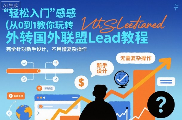 国外联盟賺美刀项目，从0到1教你玩转国外联盟Lead教程，纯新手可操作性100%网创项目-知识付费-在线课程-自媒体创业-网络副业-优利资源优利资源网