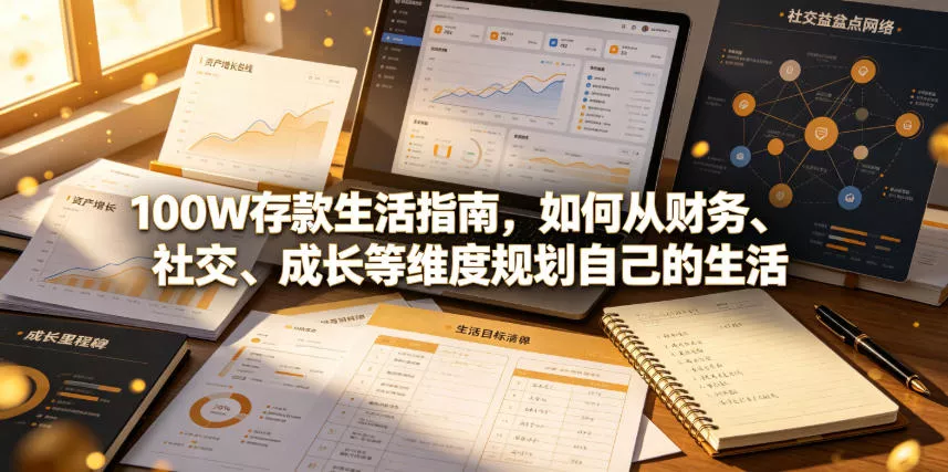 付费文章：100W存款生活指南，如何从财务、社交、成长等维度规划自己的生活网创项目-知识付费-在线课程-自媒体创业-网络副业-优利资源优利资源网