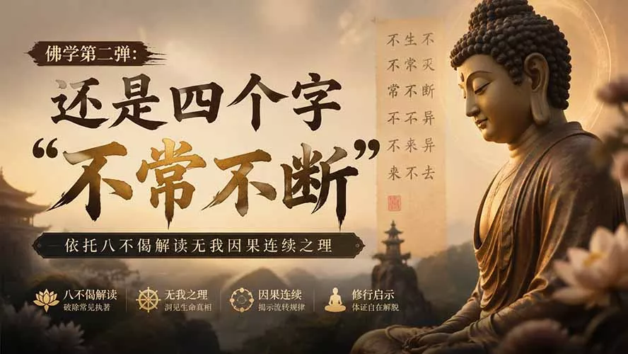 付费文章：佛学第二弹：还是四个字“不常不断”依托八不偈解读无我因果连续之理网创项目-知识付费-在线课程-自媒体创业-网络副业-优利资源优利资源网