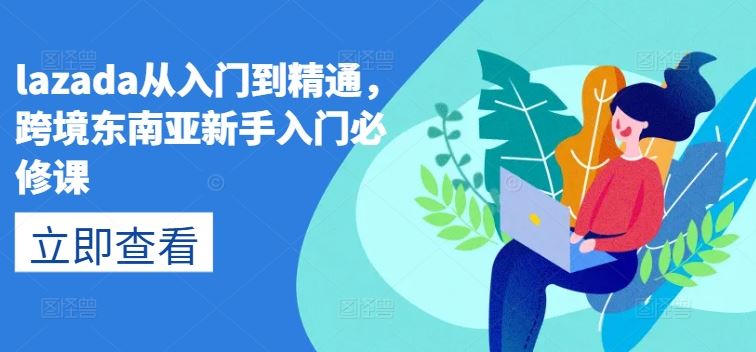 lazada从入门到精通，跨境东南亚新手入门必修课网创项目-知识付费-在线课程-自媒体创业-网络副业-优利资源优利资源网
