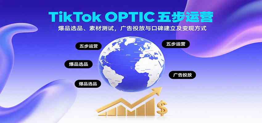TikTok OPTIC五步运营，爆品选品、素材测试，广告投放与口碑建立及变现方式网创项目-知识付费-在线课程-自媒体创业-网络副业-优利资源优利资源网