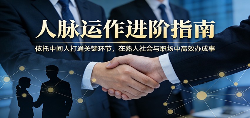 付费文章：人脉运作进阶指南，依托中间人打通关键环节，在熟人社会与职场中高效办成事网创项目-知识付费-在线课程-自媒体创业-网络副业-优利资源优利资源网